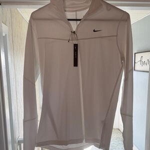 Nike White Full-Zip Performance Jacket
